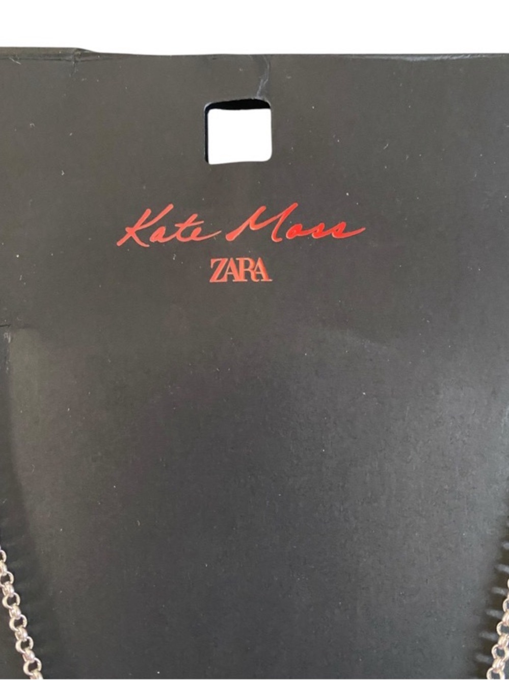 Zara X Kate Moss silvertone long necklace - Picture 7 of 7